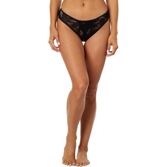 Hanky Panky Size XS Black Tatoo Lace Open Crotch Bikini Panty NEW - Picture 1 of 2